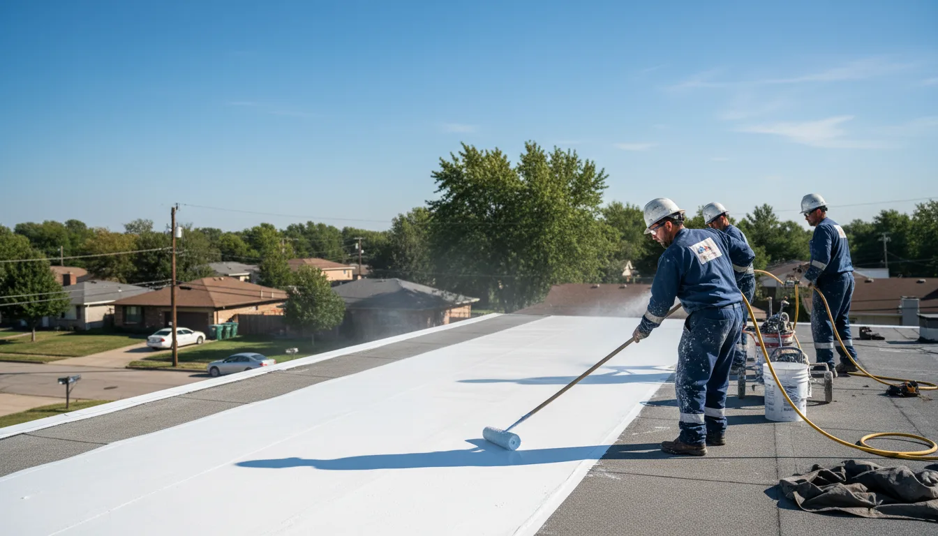 Commercial roof coating in Bourbon, IN near me